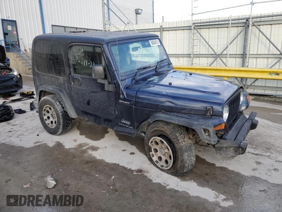 2006 Jeep Wrangler Sport Right Hand Drive with VIN 1J4F449S16P741407, listed as a Copart auction lot 88804015 with 182,059 mi miles and Salvage Title. Bid and sale history available at carsss.com. Image 4.