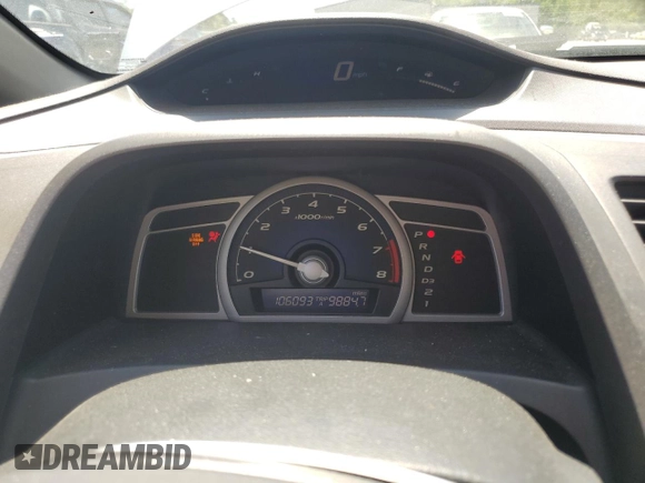2008 Honda Civic Cpe LX with VIN 2HGFG12668H533850, listed as a Copart auction lot 53074755 with 106,093 mi miles and Salvage Title. Bid and sale history available at carsss.com. Image 9.