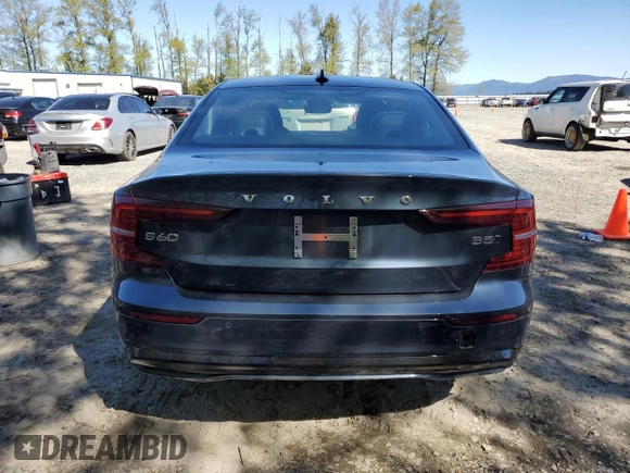 2025 Volvo S60 Core with VIN 7JRL12GJ6SG364732, listed as a Copart auction lot 53539135 with 9,243 mi miles and Salvage Title. Bid and sale history available at carsss.com. Image 6.
