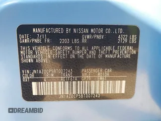 2011 Nissan LEAF SL-e with VIN JN1AZ0CP5BT007243, listed as a IAAI auction lot 41656364 with 36,042 mi miles. Bid and sale history available at carsss.com. Image 9.