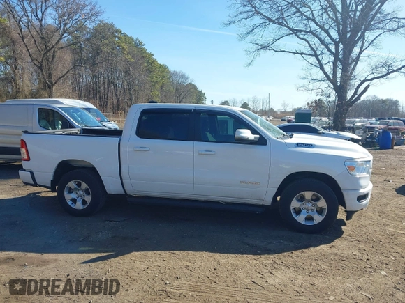 2024 Ram 1500 Big Horn with VIN 1C6SRFFT1RN142853, listed as a IAAI auction lot 41722121 with 16,566 mi miles and . Bid and sale history available at DreamBid. Image 13.
