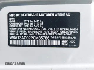 2023 BMW 5 Series 530e z VIN WBA13AG02PCM85786, wystawiony jako IAAI lot #41830816 z przebiegiem 44 695 mil mil oraz . Historia ofert i sprzedaży dostępna na DreamBid. Obrazek 9.