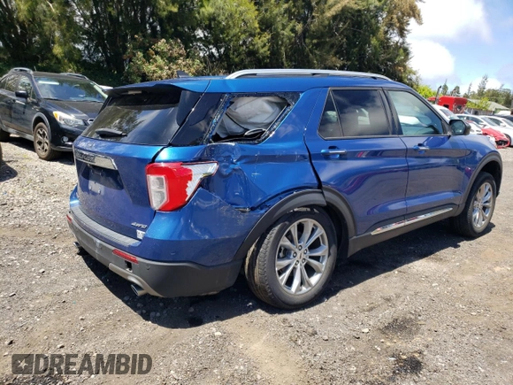 2023 Ford Explorer Limited with VIN 1FMSK8FH5PGB41352, listed as a Copart auction lot 53406155 with 25,612 mi miles and Salvage title. Bid and sale history available at DreamBid. Image 3.