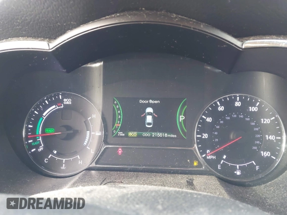 2012 Kia Optima Hybrid with VIN KNAGM4AD7C5010458, listed as a IAAI auction lot 42165589 with 215,018 mi miles. Bid and sale history available at carsss.com. Image 7.