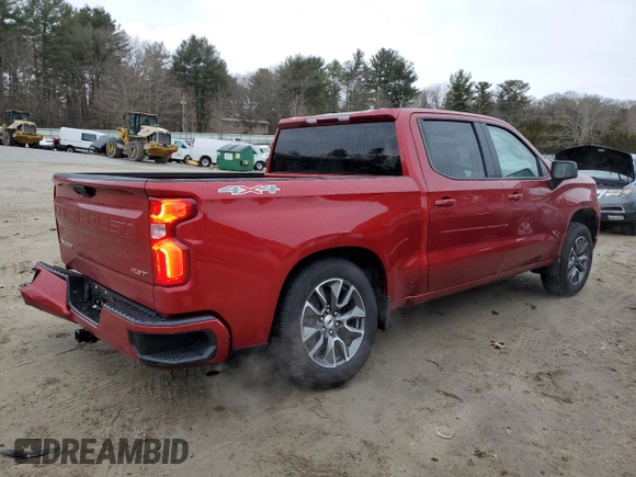 2023 Chevrolet Silverado 1500 RST with VIN 1GCUDEED0PZ333366, listed as a Copart auction lot 43222455 with 21,732 mi miles and Salvage Title. Bid and sale history available at DreamBid. Image 3.