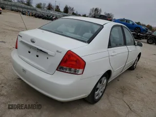 2008 Kia Spectra EX with VIN KNAFE121585499963, listed as a Copart auction lot 77143883 with 153,965 mi miles and Salvage Title. Bid and sale history available at carsss.com. Image 3.
