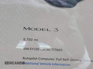 2024 Tesla Model 3 with VIN 5YJ3E1EA7RF717855, listed as a IAAI auction lot 41838814 with 8,750 mi miles and . Bid and sale history available at DreamBid. Image 15.