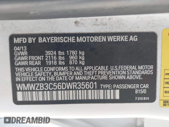 2013 MINI Countryman with VIN WMWZB3C56DWR35601, listed as a IAAI auction lot 42689147 with 80,024 mi miles and . Bid and sale history available at DreamBid. Image 9.