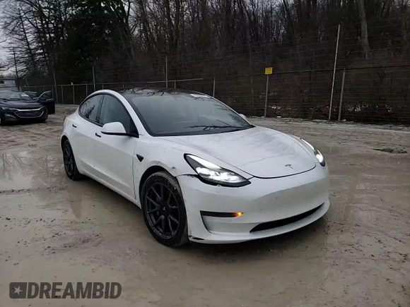 2022 Tesla Model 3 z VIN 5YJ3E1EAXNF118748, wystawiony jako Copart lot #43690075 z przebiegiem 52 494 mil mil oraz Szkoda całkowita • Salvage title. Historia ofert i sprzedaży dostępna na DreamBid. Obrazek 10.