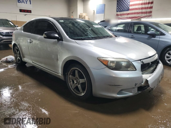 2007 Scion tC Spec with VIN JTKDE177770181872, listed as a Copart auction lot 49706475 with 195,241 mi miles and Salvage Title. Bid and sale history available at carsss.com. Image 4.