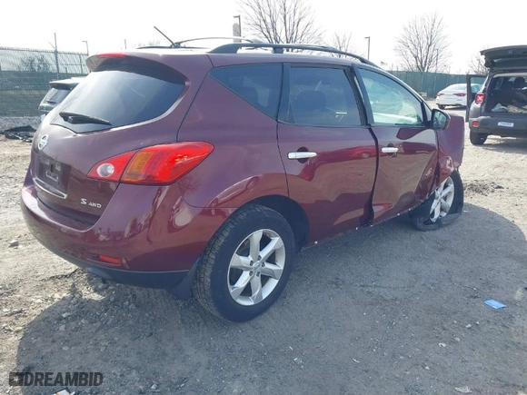 2009 Nissan Murano S with VIN JN8AZ18W49W131035, listed as a IAAI auction lot 41791729 with NaN miles. Bid and sale history available at carsss.com. Image 4.