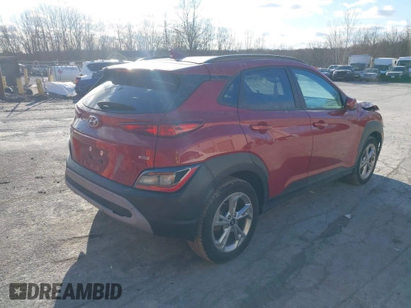 2022 Hyundai Kona SEL with VIN KM8K6CAB2NU890103, listed as a IAAI auction lot 41241709 with 54,868 mi miles. Bid and sale history available at carsss.com. Image 4.