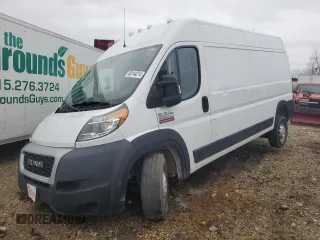2020 Ram ProMaster Cargo with VIN 3C6TRVDG2LE135023, listed as a Copart auction lot 80144214 with 43,076 mi miles and Salvage Title. Bid and sale history available at carsss.com. Image 1.
