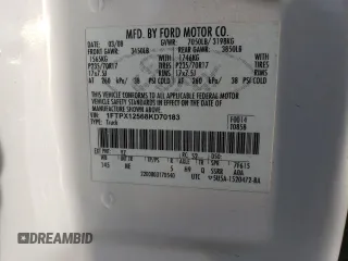 2008 Ford F-150 XL with VIN 1FTPX12568KD70183, listed as a Copart auction lot 60864785 with 268,936 mi miles and Salvage title. Bid and sale history available at DreamBid. Image 12.