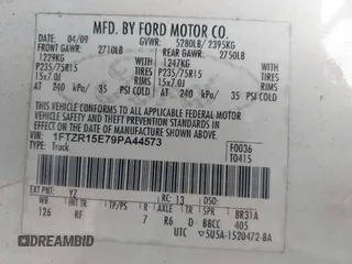 2009 Ford Ranger XL with VIN 1FTZR15E79PA44573, listed as a IAAI auction lot 41997025 with 45,141 mi miles. Bid and sale history available at carsss.com. Image 9.