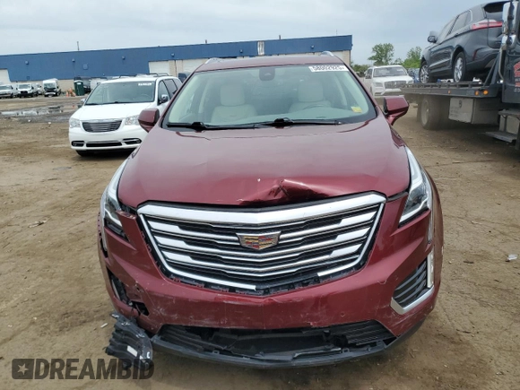 2017 Cadillac XT5 Premium Luxury AWD with VIN 1GYKNERSXHZ303283, listed as a Copart auction lot 58002925 with 55,867 mi miles and Clean title. Bid and sale history available at DreamBid. Image 5.
