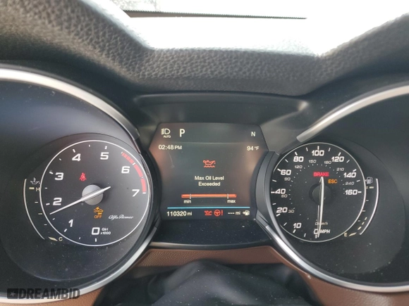 2019 Alfa Romeo Stelvio Ti Sport with VIN ZASPAKBN6K7C30692, listed as a Copart auction lot 77172234 with 110,320 mi miles and Clean Title. Bid and sale history available at carsss.com. Image 9.