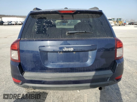 2017 Jeep Compass Sport with VIN 1C4NJCBA1HD147698, listed as a Copart auction lot 49246975 with 121,833 mi miles and Clean Title. Bid and sale history available at carsss.com. Image 6.
