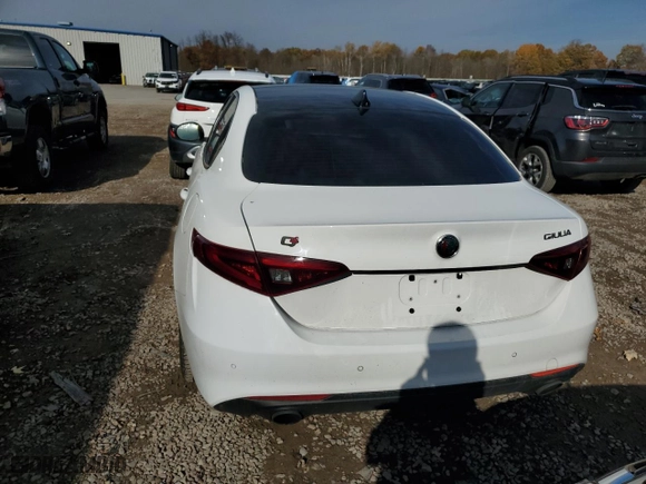 2019 Alfa Romeo Giulia with VIN ZARFANAN0K7612181, listed as a Copart auction lot 76362674 with 52,356 mi miles and Non Repairable. Bid and sale history available at carsss.com. Image 6.