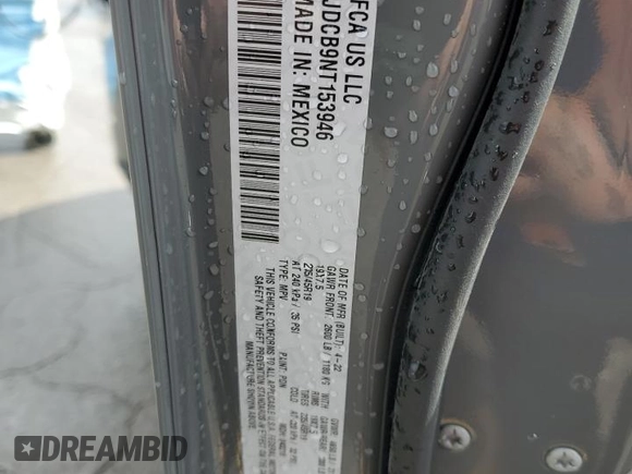 2022 Jeep Compass High Altitude with VIN 3C4NJDCB9NT153946, listed as a Copart auction lot 51050775 with 44,430 mi miles and Salvage Title. Bid and sale history available at carsss.com. Image 13.