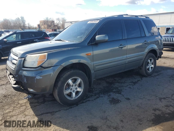 2007 Honda Pilot EX with VIN 2HKYF18487H536755, listed as a Copart auction lot 45843445 with 270,611 mi miles and Salvage Title. Bid and sale history available at DreamBid. Image 1.