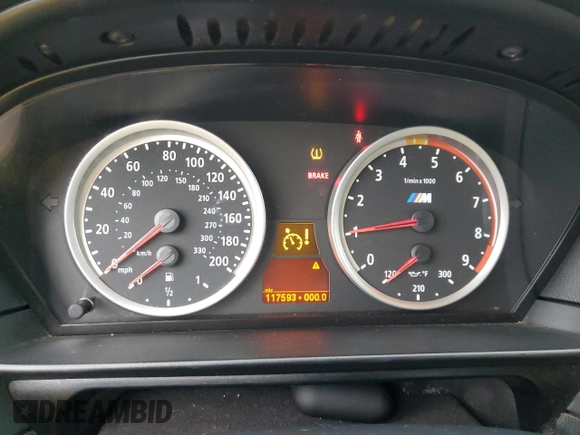 2008 BMW 5 Series 550i with VIN WBANW53548CT49453, listed as a Copart auction lot 45350325 with 117,593 mi miles and Salvage Title. Bid and sale history available at carsss.com. Image 9.