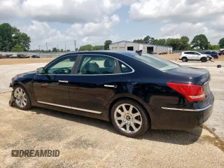 2012 Hyundai Equus Signature with VIN KMHGH4JH3CU056607, listed as a Copart auction lot 61742495 with 164,031 mi miles and Salvage title. Bid and sale history available at DreamBid. Image 2.