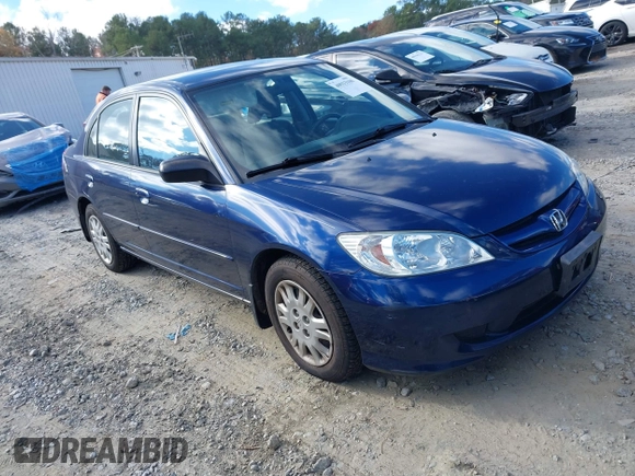 2004 Honda Civic LX with VIN 2HGES15564H516764, listed as a IAAI auction lot 40933100 with 107,000 mi miles. Bid and sale history available at carsss.com. Image 1.