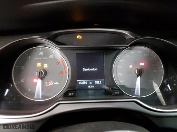 2014 Audi S4 Premium Plus with VIN WAUBGAFL8EA114919, listed as a Copart auction lot 50768455 with 113,354 mi miles and Salvage Title. Bid and sale history available at carsss.com. Image 9.