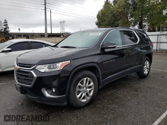 2018 Chevrolet Traverse LT Cloth with VIN 1GNERGKW1JJ249464, listed as a Copart auction lot 55763815 with 107,766 mi miles and Clean Title. Bid and sale history available at carsss.com. Image 1.
