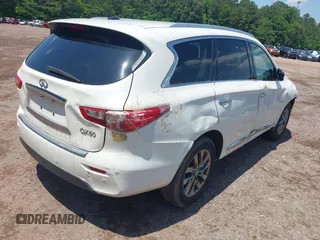2015 Infiniti QX60 with VIN 5N1AL0MNXFC547099, listed as a IAAI auction lot 42104864 with 128,834 mi miles and . Bid and sale history available at DreamBid. Image 4.