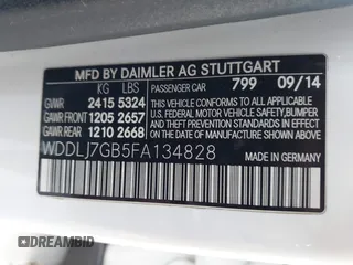 2015 Mercedes-Benz CLS-Class CLS 63 AMG S-Model with VIN WDDLJ7GB5FA134828, listed as a IAAI auction lot 41377844 with 79,219 mi miles. Bid and sale history available at carsss.com. Image 9.