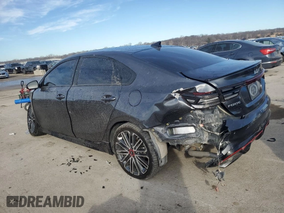 2023 Kia Forte GT with VIN 3KPF44AC6PE681586, listed as a Copart auction lot 42091855 with 26,573 mi miles and Salvage Title. Bid and sale history available at carsss.com. Image 2.