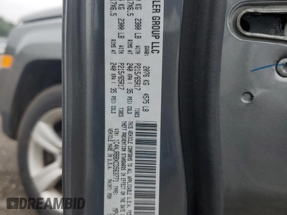 2012 Jeep Patriot Sport z VIN 1C4NJRBBXCD563771, wystawiony jako Copart lot #60524765 z przebiegiem 139 460 mil mil oraz Szkoda całkowita • Salvage title. Historia ofert i sprzedaży dostępna na DreamBid. Obrazek 13.