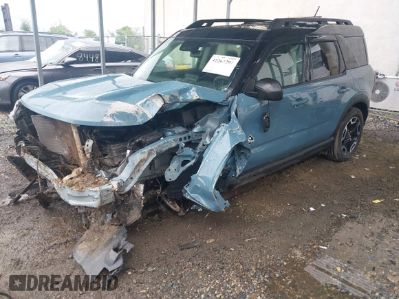2022 Ford Bronco Sport Outer Banks с VIN 3FMCR9C65NRD38343, выставлен на аукционе IAAI как лот 42267297 с пробегом 80 036 миль миль и . История ставок и продаж доступна на DreamBid. Изображение 2.