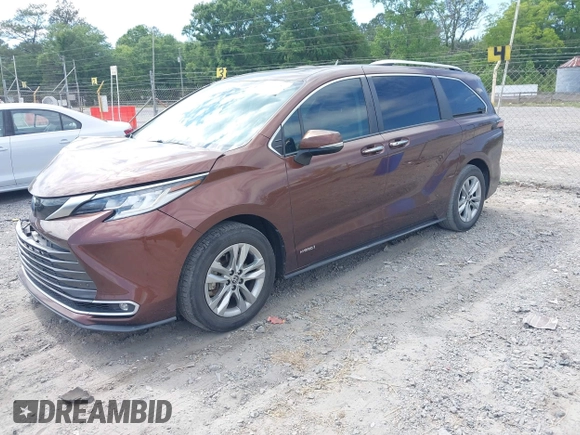 2021 Toyota Sienna Limited z VIN 5TDZRKEC7MS001242, wystawiony jako IAAI lot #42197486 z przebiegiem 99 182 mil mil oraz . Historia ofert i sprzedaży dostępna na DreamBid. Obrazek 2.