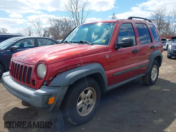 2007 Jeep Liberty Sport with VIN 1J4GL48K47W712628, listed as a IAAI auction lot 42018928 with 176,326 mi miles. Bid and sale history available at carsss.com. Image 17.