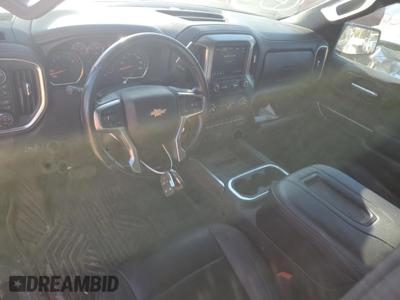 2021 Chevrolet Silverado 1500 LTZ with VIN 1GCUYGED4MZ141587, listed as a Copart auction lot 46454205 with 98,470 mi miles and Salvage Title. Bid and sale history available at DreamBid. Image 8.