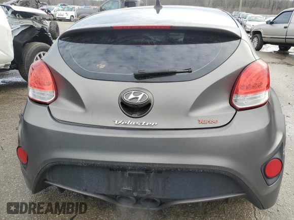 2015 Hyundai Veloster Turbo with VIN KMHTC6AE0FU221208, listed as a Copart auction lot 86242934 with 118,982 mi miles and Salvage title. Bid and sale history available at DreamBid. Image 6.