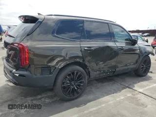 2022 Kia Telluride S with VIN 5XYP6DHCXNG244422, listed as a Copart auction lot 55482305 with 91,541 mi miles and Salvage Title. Bid and sale history available at DreamBid. Image 3.
