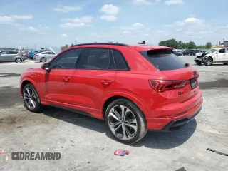 2022 Audi Q3 S line Premium Plus with VIN WA1EECF39N1030684, listed as a Copart auction lot 53829515 with 67,876 mi miles and Non repairable. Bid and sale history available at DreamBid. Image 2.