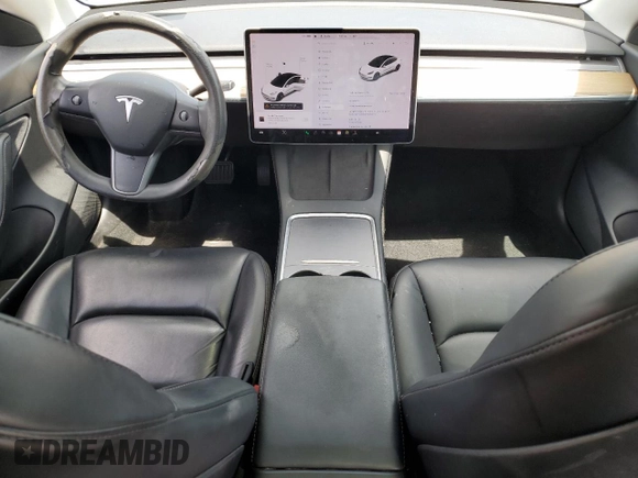 2021 Tesla Model 3 Standard Range Plus with VIN 5YJ3E1EA2MF854713, listed as a Copart auction lot 53783535 with 84,585 mi miles and Non Repairable. Bid and sale history available at DreamBid. Image 8.
