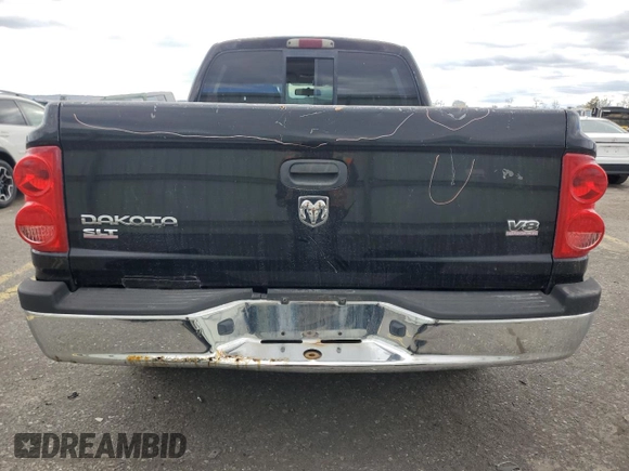 2006 Dodge Dakota SLT with VIN 1D7HW48N46S521461, listed as a Copart auction lot 53508365 with 148,538 mi miles and Salvage Title. Bid and sale history available at carsss.com. Image 6.