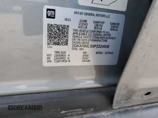 2023 GMC Acadia SLT with VIN 1GKKNMLS5PZ224938, listed as a Copart auction lot 45749275 with 9,515 mi miles and Salvage Title. Bid and sale history available at DreamBid. Image 16.