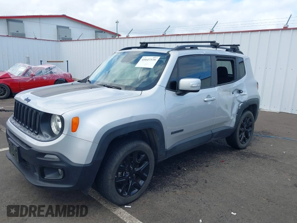 2017 Jeep Renegade Latitude with VIN ZACCJBBB5HPF68898, listed as a IAAI auction lot 41647375 with 98,270 mi miles. Bid and sale history available at carsss.com. Image 2.