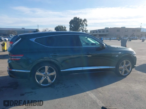 2021 Genesis GV80 with VIN KMUHCESCXMU046641, listed as a IAAI auction lot 41614756 with 25,666 mi miles and . Bid and sale history available at DreamBid. Image 14.