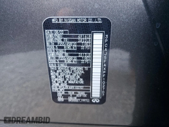 2023 Infiniti QX50 Sport с VIN 3PCAJ5FAXPF102707, выставлен на аукционе Copart как лот 36262643 с пробегом 1 594 миль миль и . История ставок и продаж доступна на DreamBid. Изображение 12.