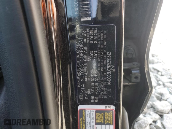 2019 Kia Niro EX with VIN KNDCC3LC7K5251812, listed as a Copart auction lot 53028825 with 152,439 mi miles and Salvage Title. Bid and sale history available at carsss.com. Image 14.