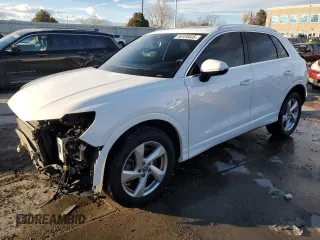 2020 Audi Q3 Premium with VIN WA1AECF32L1038234, listed as a Copart auction lot 46120405 with 82,816 mi miles and Salvage Title. Bid and sale history available at carsss.com. Image 1.
