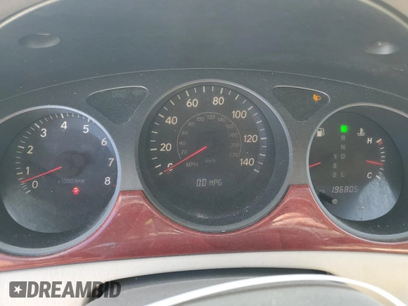 2002 Lexus ES 300 with VIN JTHBF30G720072725, listed as a Copart auction lot 61792275 with 196,805 mi miles and Salvage title. Bid and sale history available at DreamBid. Image 9.